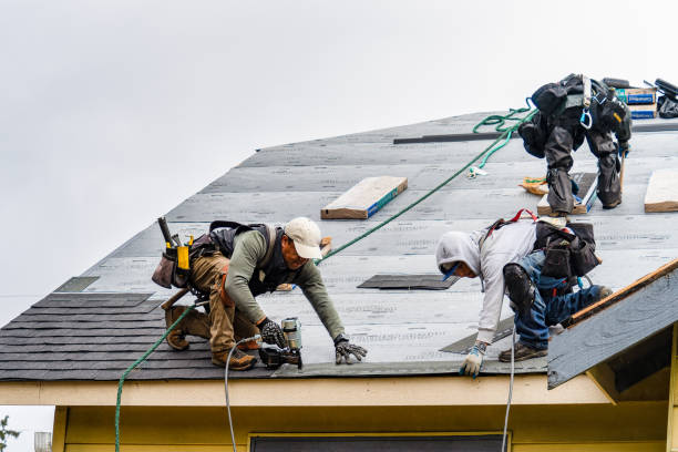 Professional Flat Roof Repair technician working in Lee, NH